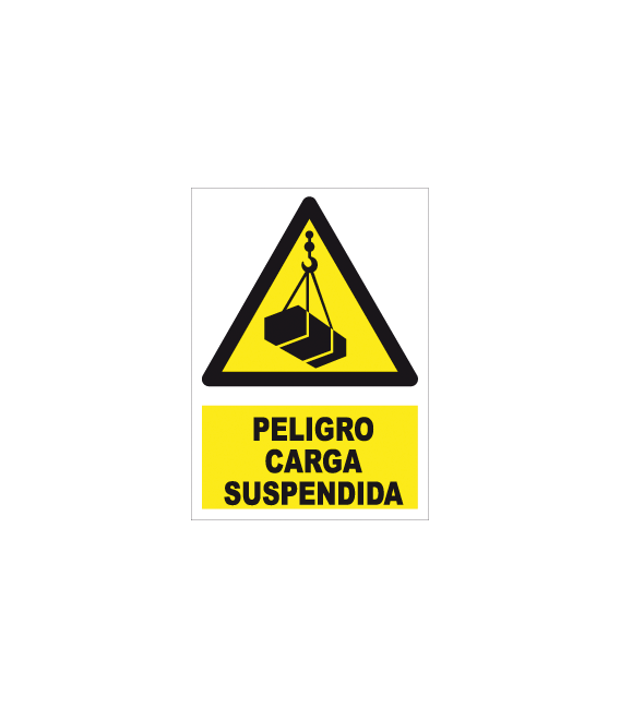 CARTEL PELIGRO CARGA SUSPENDIDA