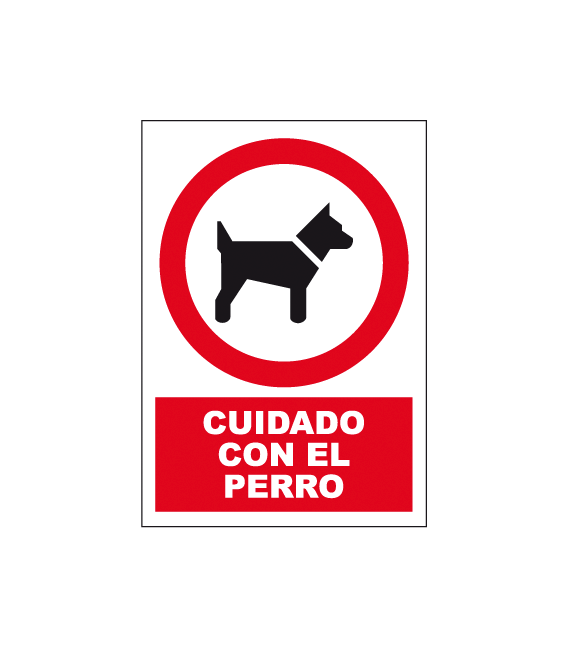 CARTEL CUIDADO CON EL PERRO GR