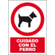 CARTEL CUIDADO CON EL PERRO GR