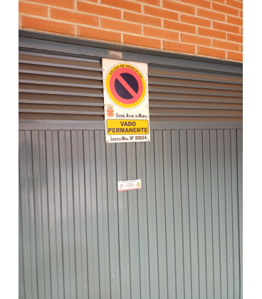 Señal Cartel Vado Permanente 50x30 cm