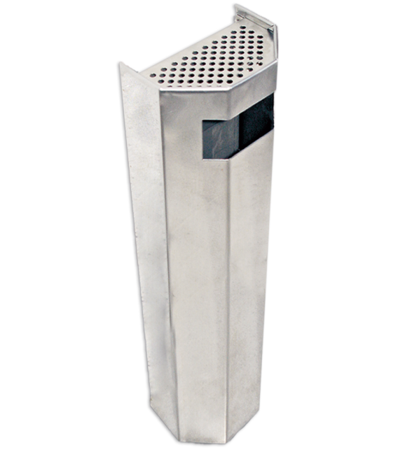Cenicero pared vertical de Acero Inoxidable.