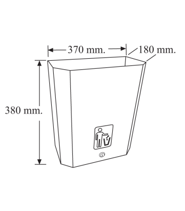 PAPELERA EXAGONAL CON CERRADURA