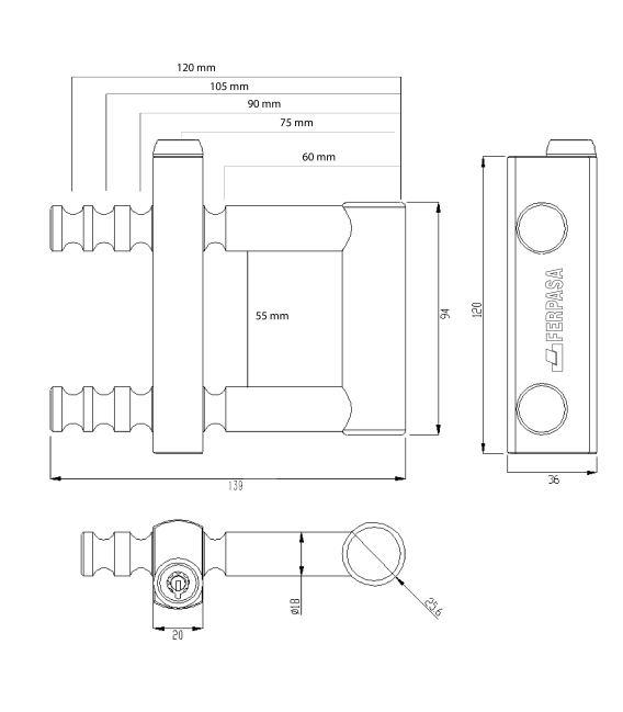 Candado de Seguridad Extensible