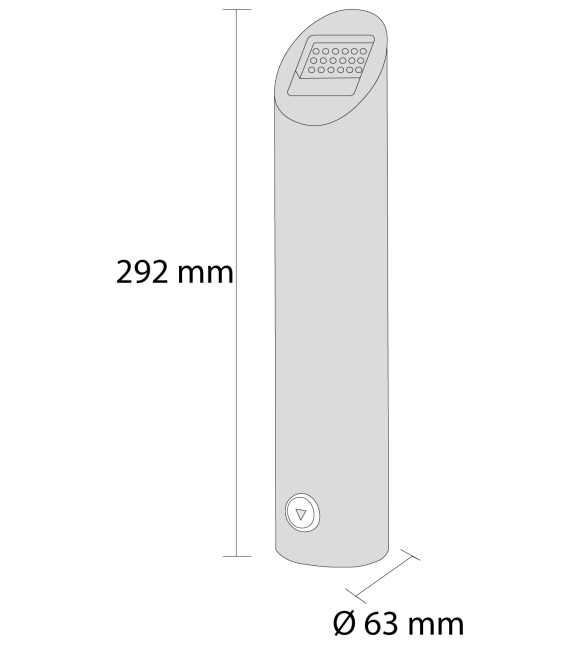 Cenicero Pared Acero Inox. Tubular
