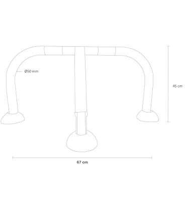 VALLA PARKING CON CERRADURA NEGRA