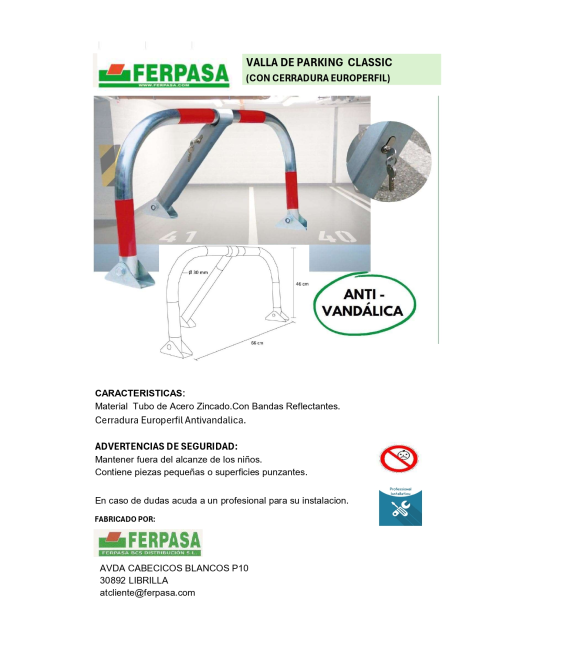 VALLA PARKING MOD CLASSIC C/CERR  EUROPERFIL