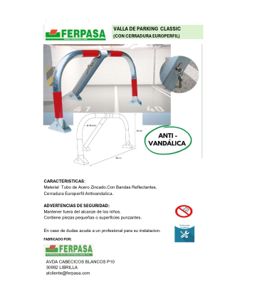 VALLA PARKING MOD CLASSIC C/CERR  EUROPERFIL
