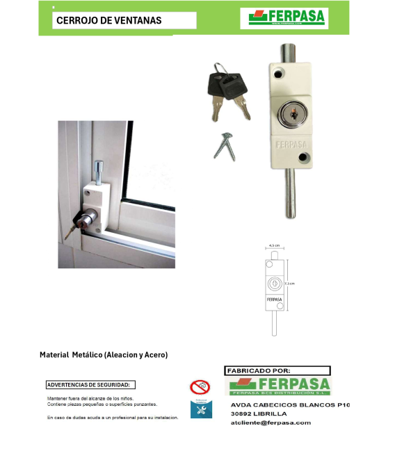 Cerrojo de Ventanas