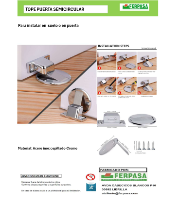 TOPE PUERTA MAGNÉTICO ABATIBLE