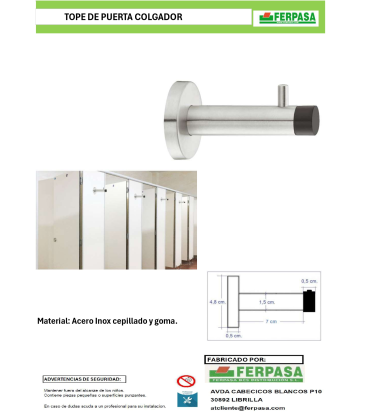 Tope de Puerta Colgador