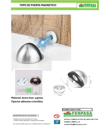 Tope de Puerta Magnético Pack 4