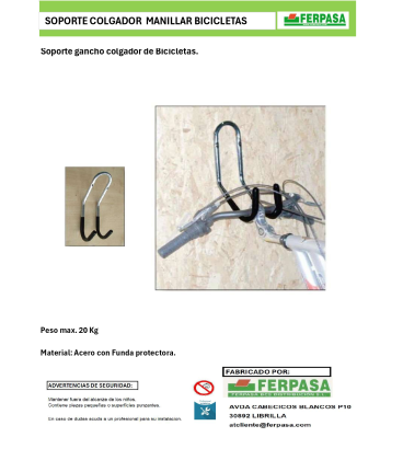 Soporte colgador Bici Manillar