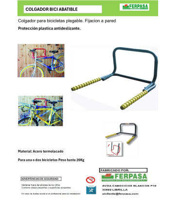 COLGADOR BICICLETAS ABATIBLE