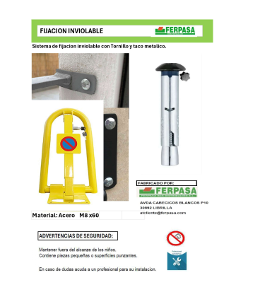 Fijaciones inviolables 6 Uds