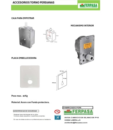 Mecanismo Interior Torno 40KG