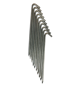 PIQUETAS DE ACERO GALVANIZADO 250X8 MM (BOLSA 10 UDS)