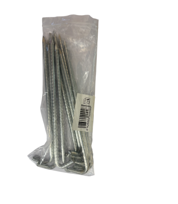 PIQUETAS DE ACERO GALVANIZADO 250X8 MM (BOLSA 10 UDS)