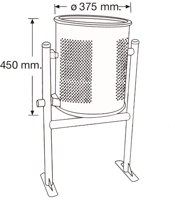 Papelera Mod Rhin Acero Inox