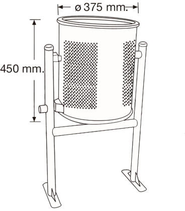 Papelera Mod Rhin Acero Inox