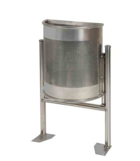 Papelera Mod Rhin semi Inox.