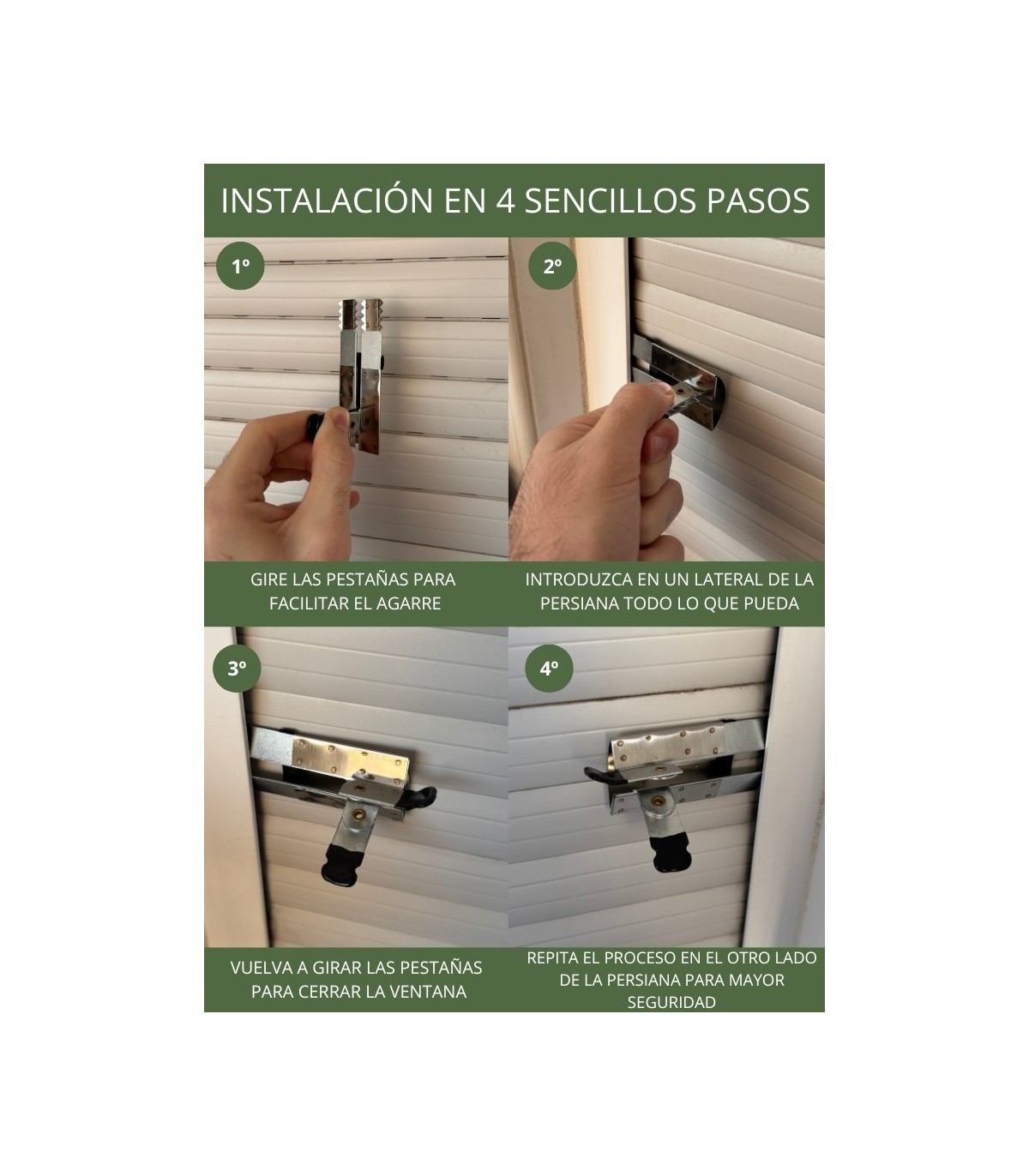 Pinzas Antirrobo Persianas