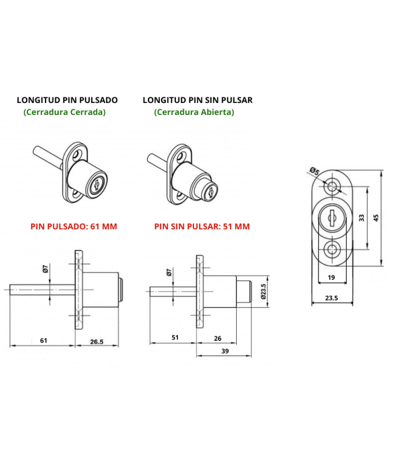 Cerradura de Ventanas PVC