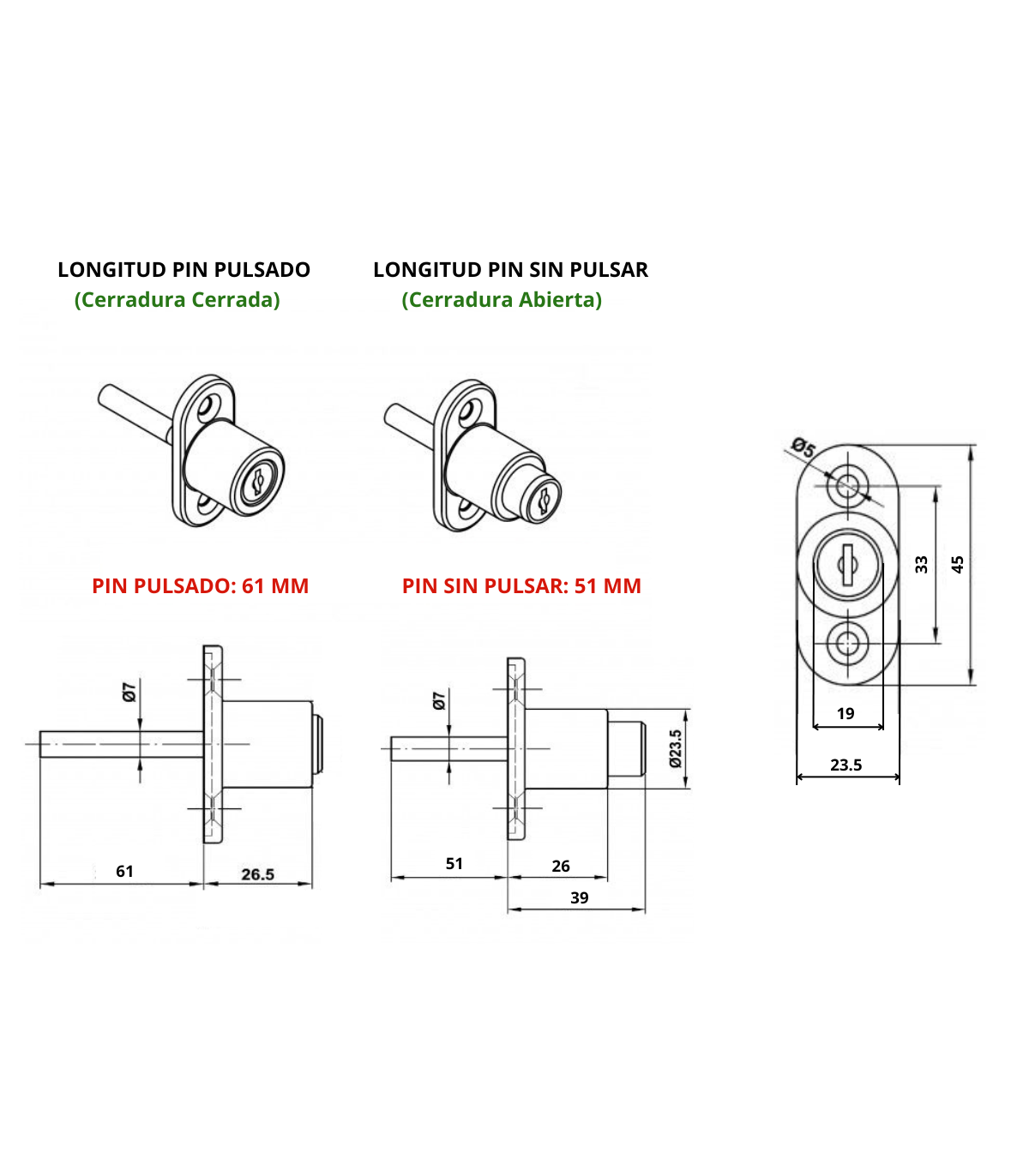 Cerradura de Ventanas PVC