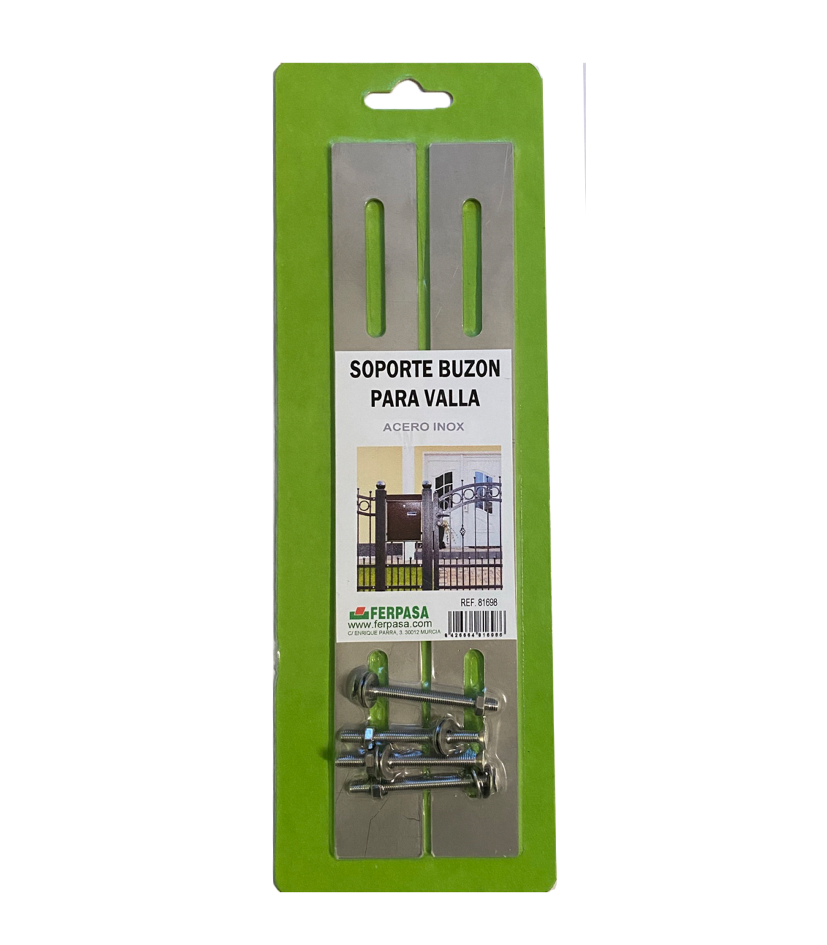 SOPORTE VERJA INOX. P/BUZON
