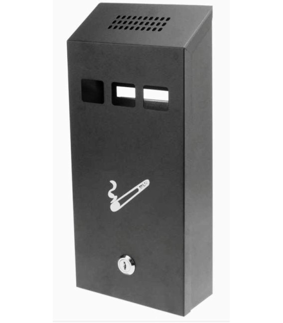 CENICERO PARED RECTANGULAR GRIS 15X6X32 CM