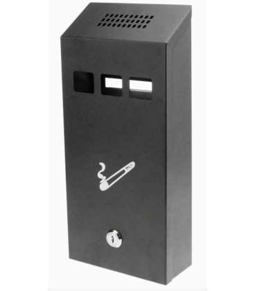 CENICERO PARED RECTANGULAR GRIS 15X6X32 CM