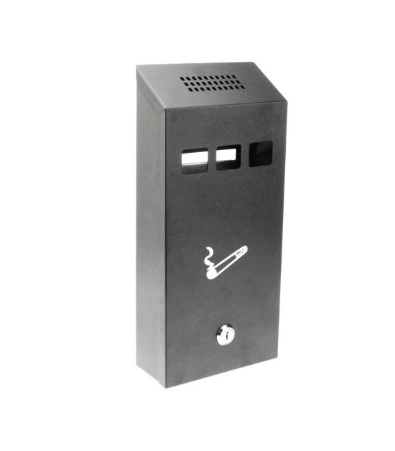 CENICERO PARED RECTANGULAR GRIS 15X6X32 CM