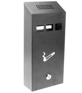 CENICERO PARED RECTANGULAR GRIS 15X6X32 CM