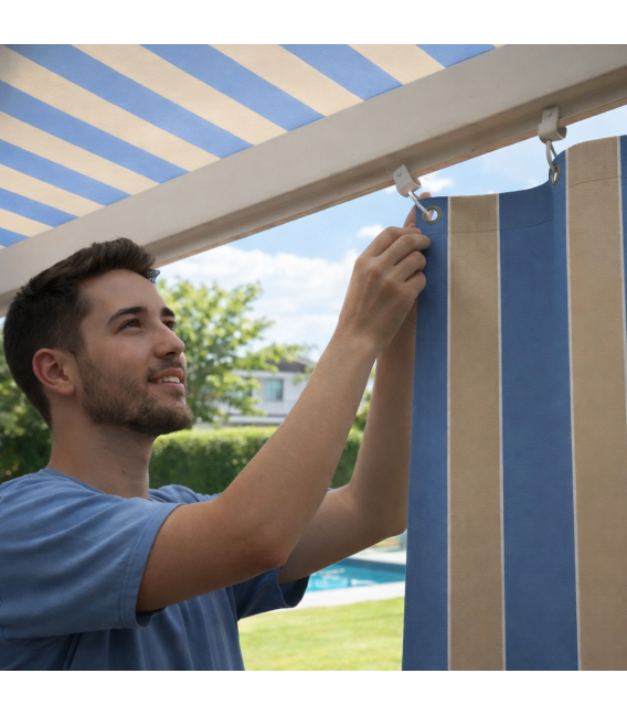 Poleas Dobles Correderas para Cortinas y Toldos
