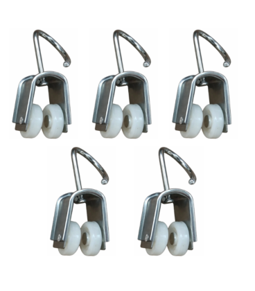 Poleas Dobles Correderas para Cortinas y Toldos