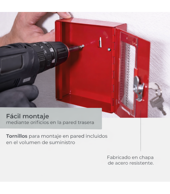 CAJA LLAVES DE EMERGENCIA 150X120X40 MM