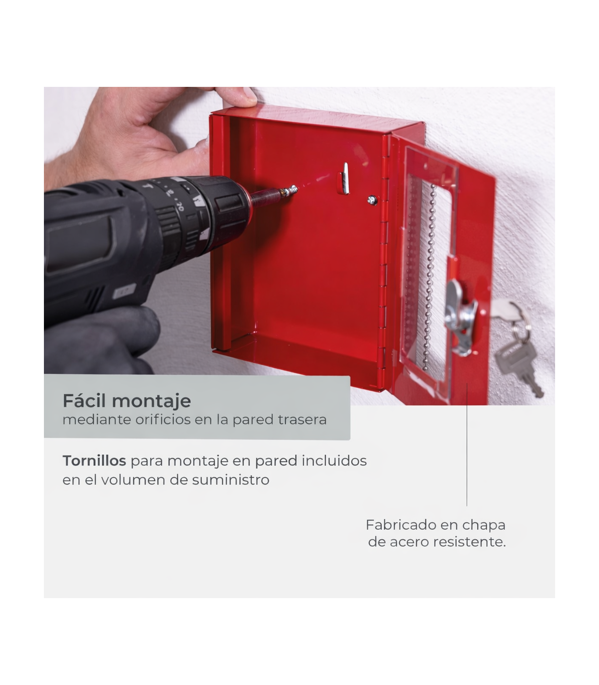 CAJA LLAVES DE EMERGENCIA 150X120X40 MM