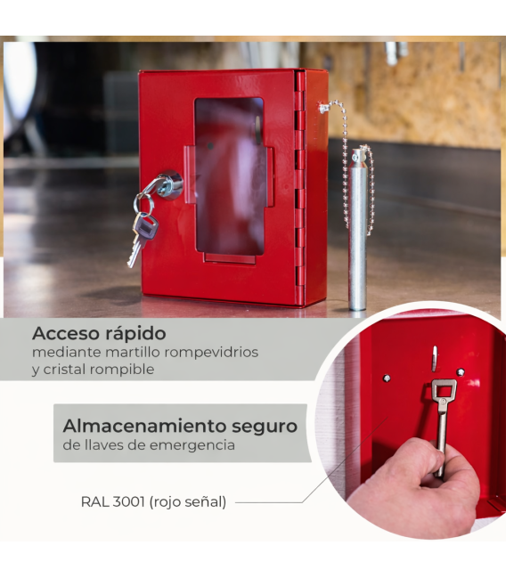 CAJA LLAVES DE EMERGENCIA 150X120X40 MM