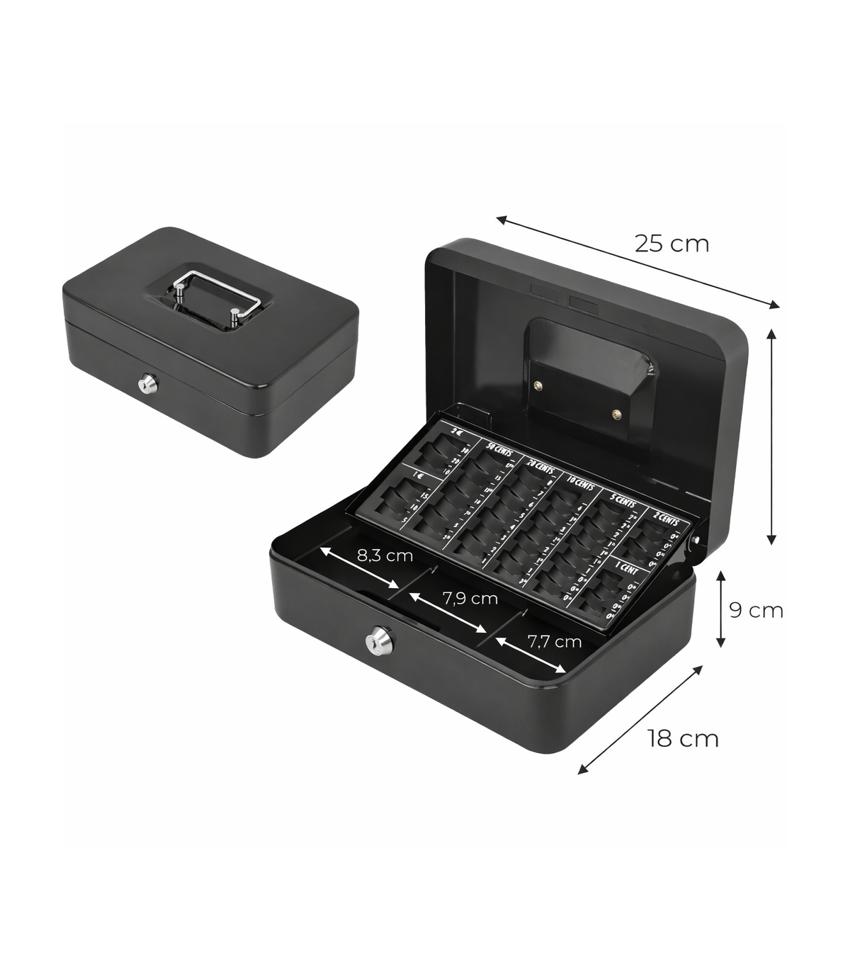 Caja de Caudales con Bandeja Contadora de Monedas/Billetes
