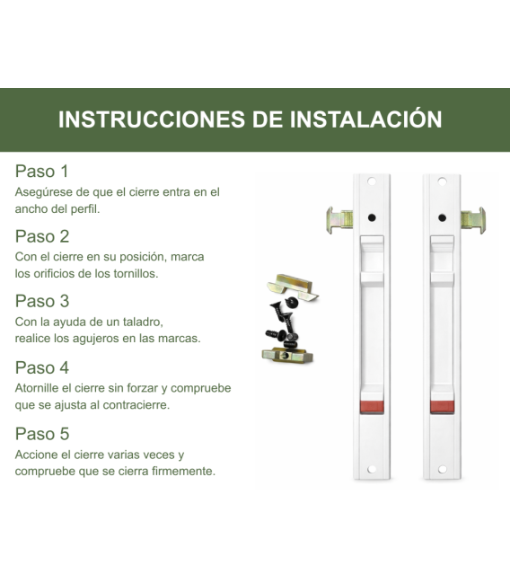 Cierre Ventana Corredera Pack 2