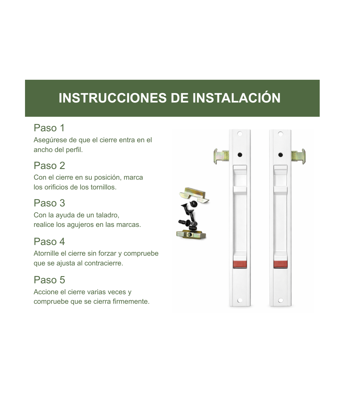 Cierre Ventana Corredera Pack 2