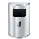 PAPELERA MOD WAVE SEMICIRCULAR S/CENICERO INOX