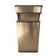 PAPELERA MOD INTERIOR RECTANGULAR ACERO INOX.