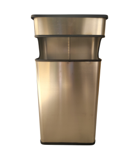 PAPELERA MOD INTERIOR RECTANGULAR ACERO INOX.