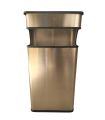 PAPELERA MOD INTERIOR RECTANGULAR ACERO INOX.