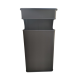 PAPELERA RECTANGULAR NEGRA