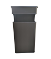 PAPELERA RECTANGULAR NEGRA