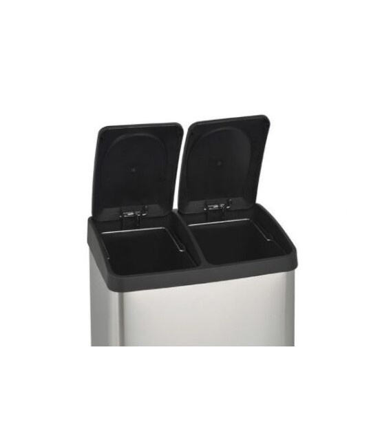 CUBO BASURA RECLICAJE ACERO INOX 3 COMPARTIMENTOS