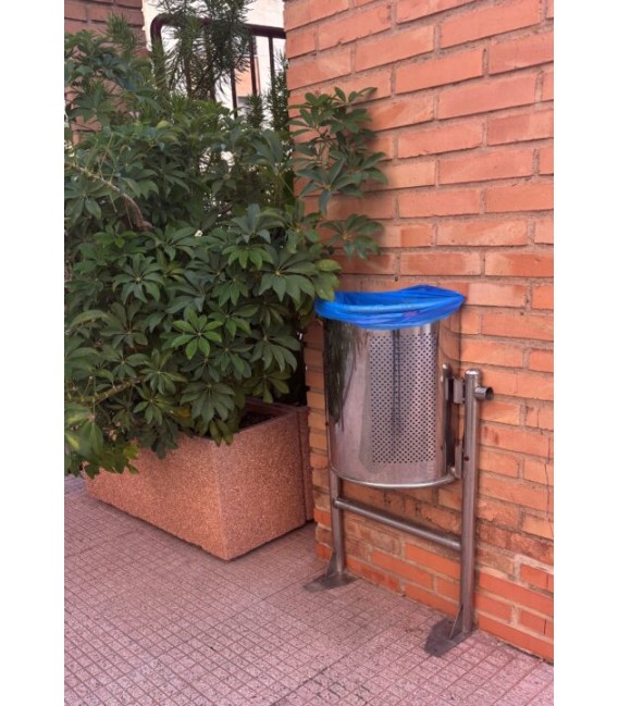 PAPELERA MOD «RHIN» SEMI INOX