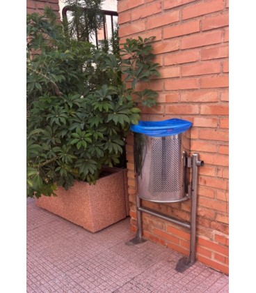 PAPELERA MOD «RHIN» SEMI INOX
