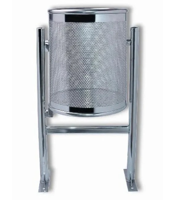 PAPELERA MOD «RHIN» ACERO INOX